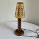 Vintage turned wooden lamp, in the style of Charles Dudouyt.