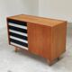 U-458 black and white sideboard by Jiri Jiroutek for Interier Praha