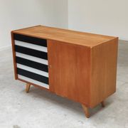 U-458 black and white sideboard by Jiri Jiroutek for Interier Praha
