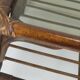 no 1 of 2: 1970s mid century SIDE TABLE coffee table bamboo wicker glass