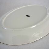 Serving dishes with floral decoration, vintage Luneville FG