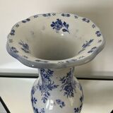 Large antique Delft blue and white porcelain vase signed