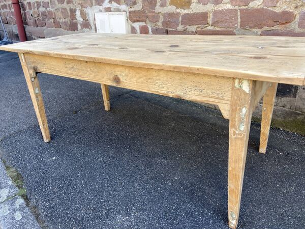 Table de ferme alsace 190cm en sapin 1900