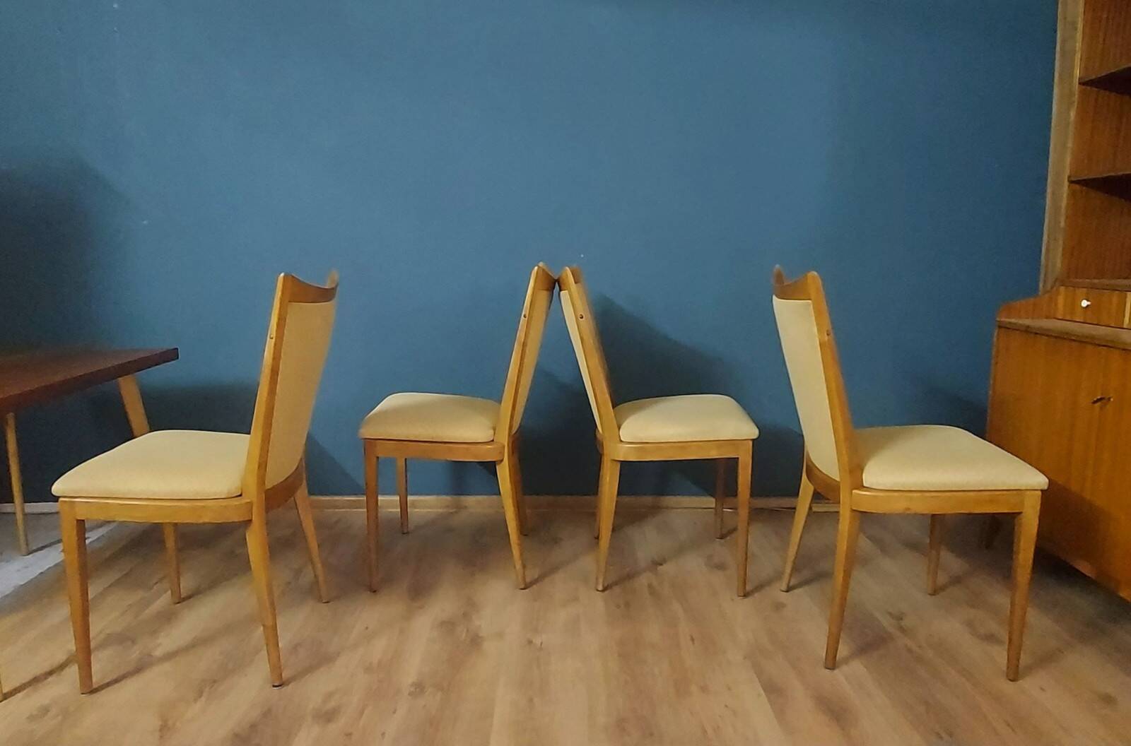 Ensemble de 4 chaises modernes, Danemark, années 1950