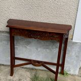 Vintage carved wooden console and aesthetics
