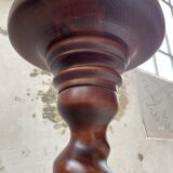 Side table walnut base turned wood