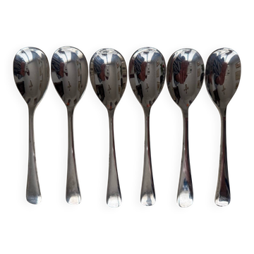 6 petites cuillères en métal argenté