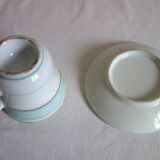 Pair of thick porcelain brulot cups from the end of the 19th century