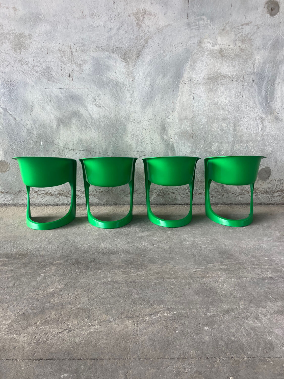 Set of four Steen Ostergaard chairs for Cado, Denmark, 1974.