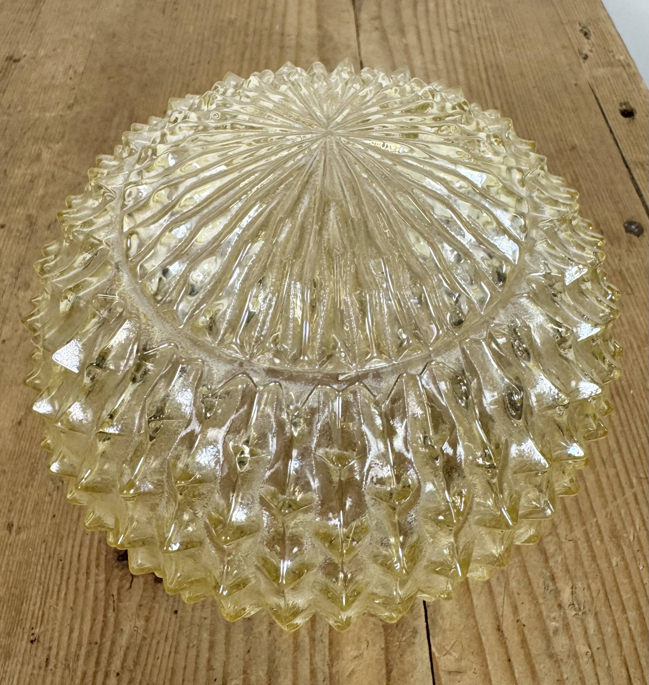 Vintage White Porcelain Ceiling Light, 1970s