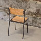 Designer wood and metal chair