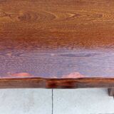 Vintage Scandinavian Brutalist Elm Farmhouse Table