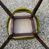 Green faux fur chair
