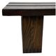 Minimalist vintage sofa design in wengé wood solid slatted bench