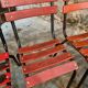 Set of 8 vintage French bistro chairs – industrial metal Tolix style