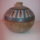 Vase boule en grès vintage signé Kamini