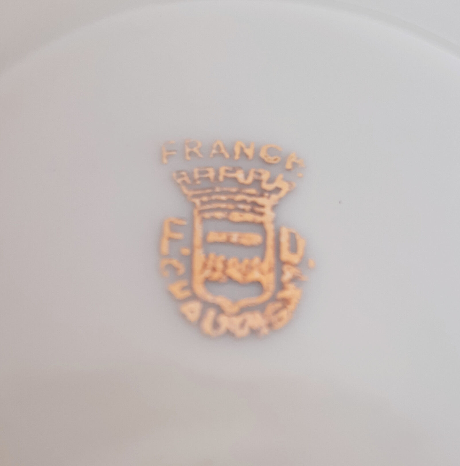 Sarreguemines porcelain tea cups