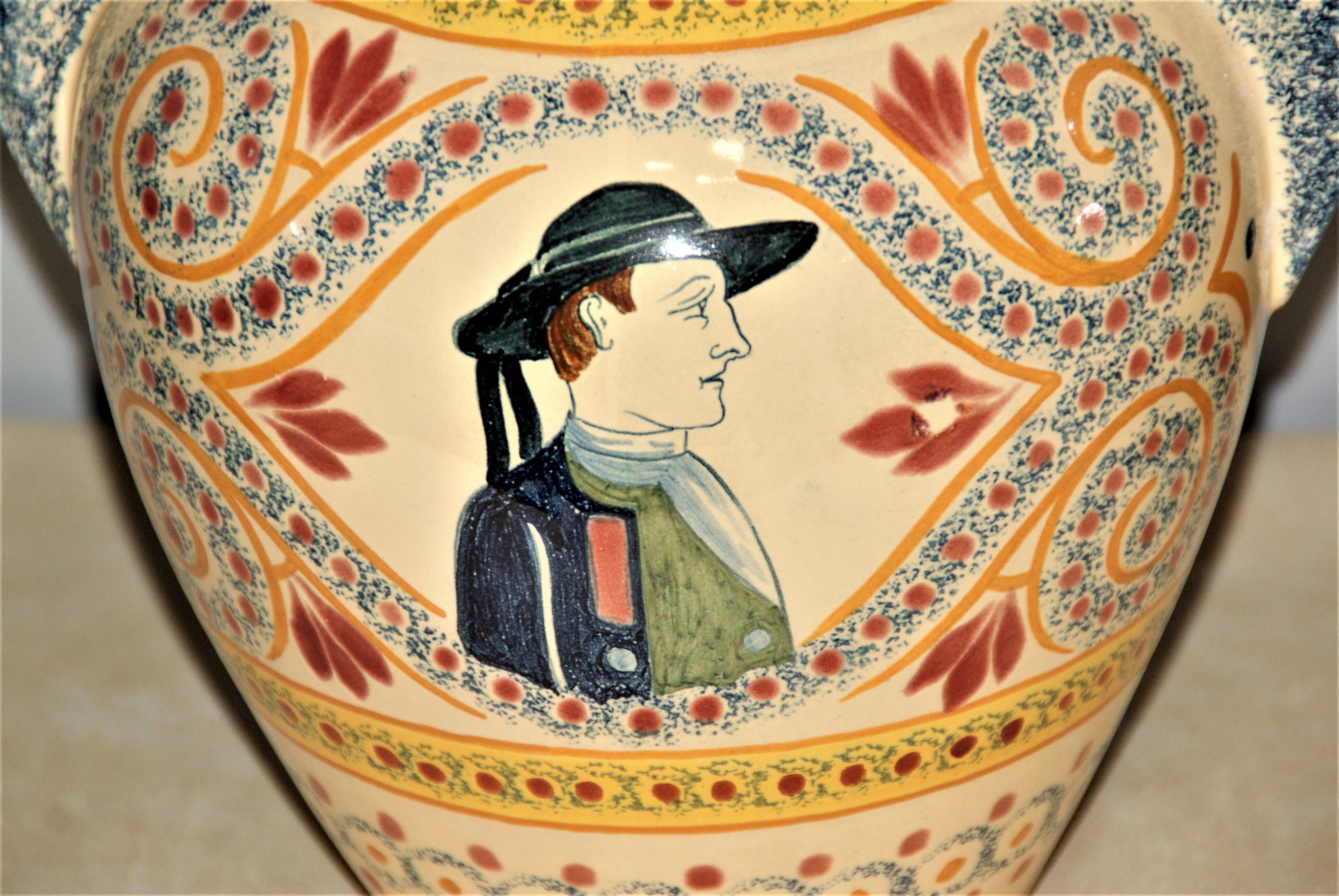 Pair of vases signed Henriot Quimper