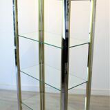 Brass Chrome Design Shelf by Renato Zevi for Romeo Rega
