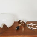 White glass Wave pendant lamp by Koch and Lowy for Peill and Putzler