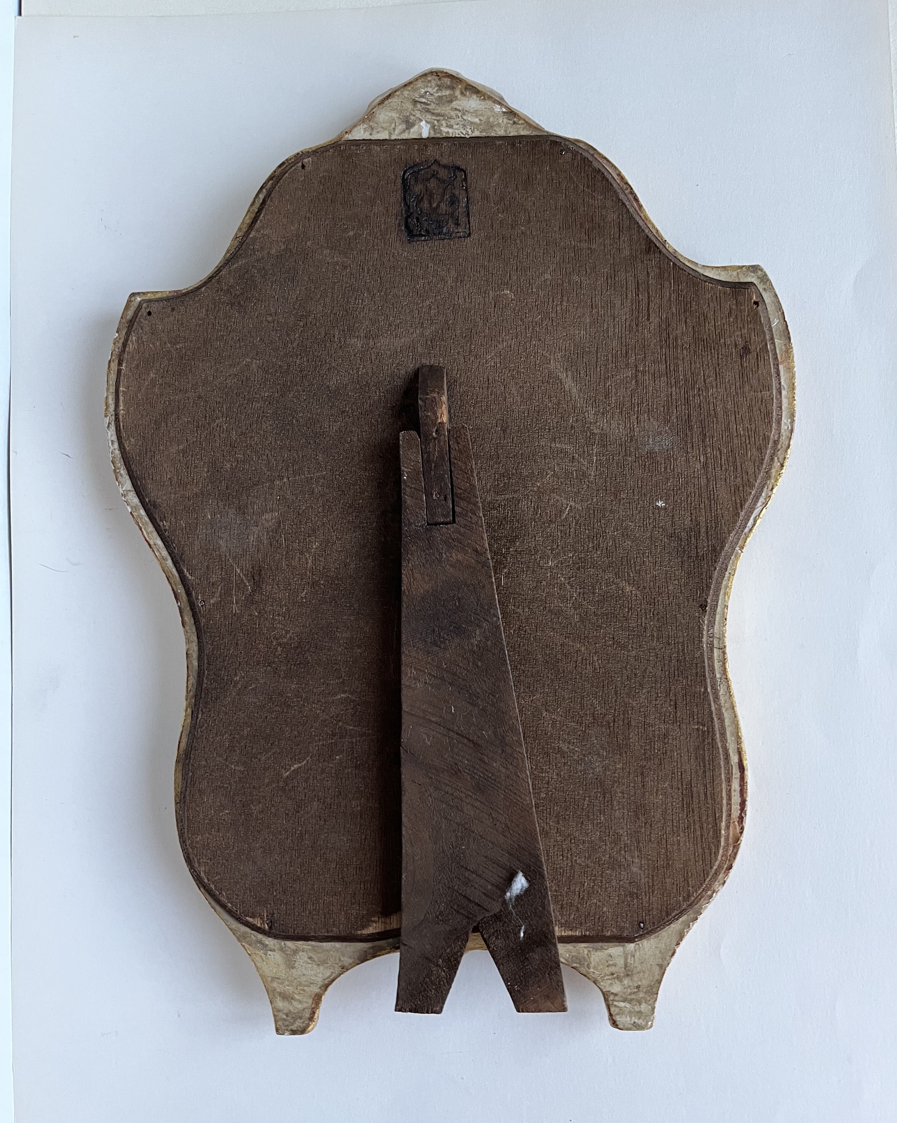 Gilded wood mirror, 32x22 cm