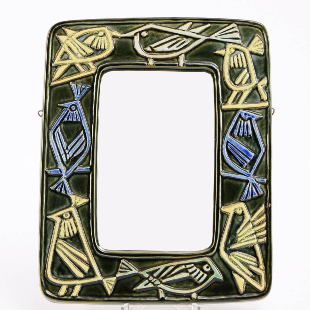 Mirror Birds in Ceramic Lisa Larson Harlequin Series / Gustavsberg