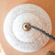 White opaline glass Clichy lamp, vintage pendant light
