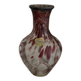 Ancient Blown Glass Vase Mouth Glassware France "Blue Lagoon BC" Bordeaux
