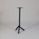 Vintage black brutalist chain floor candlestick