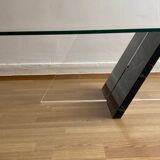 Glass coffee table, 70s