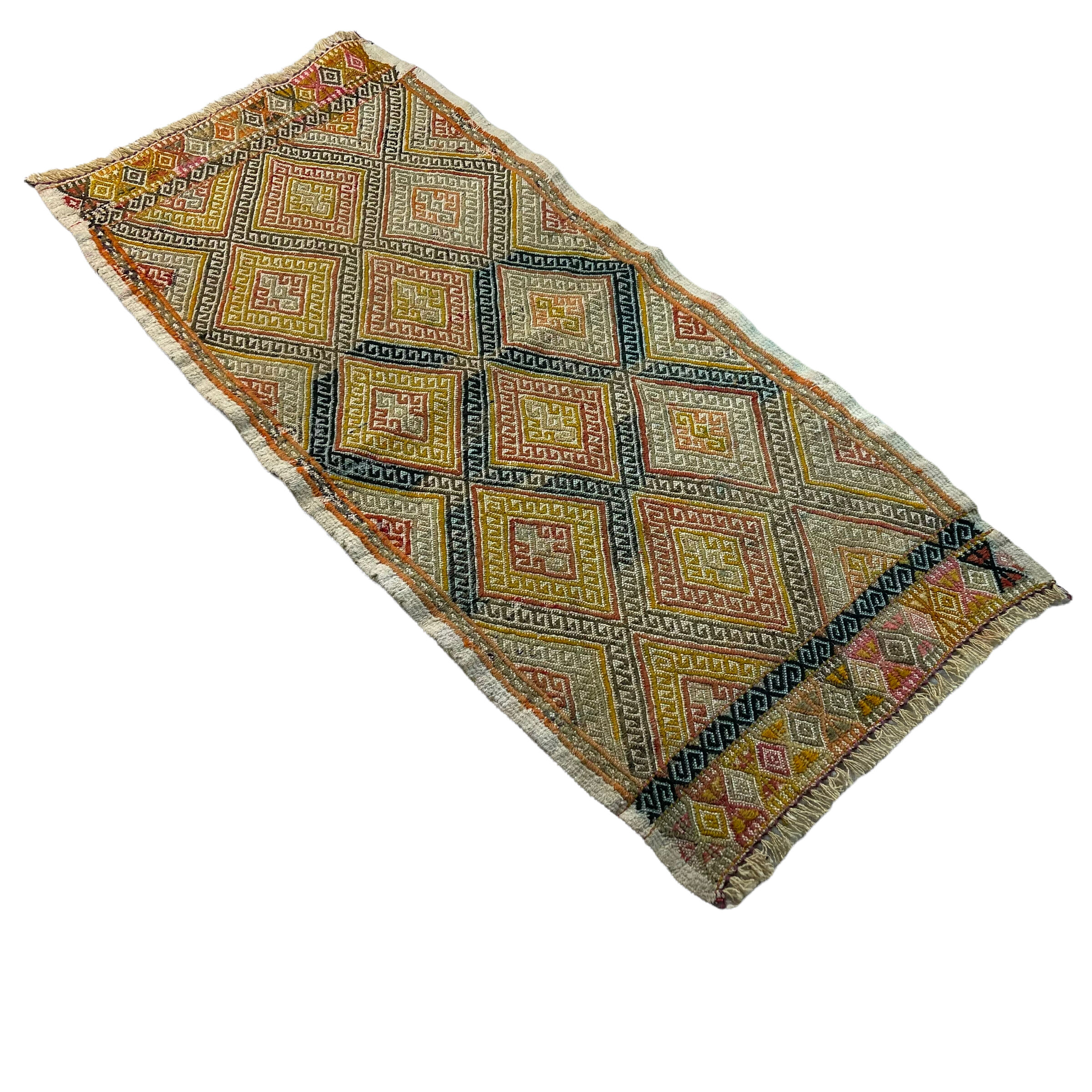 Vintage turkish kilim rug 99 x 45 cm