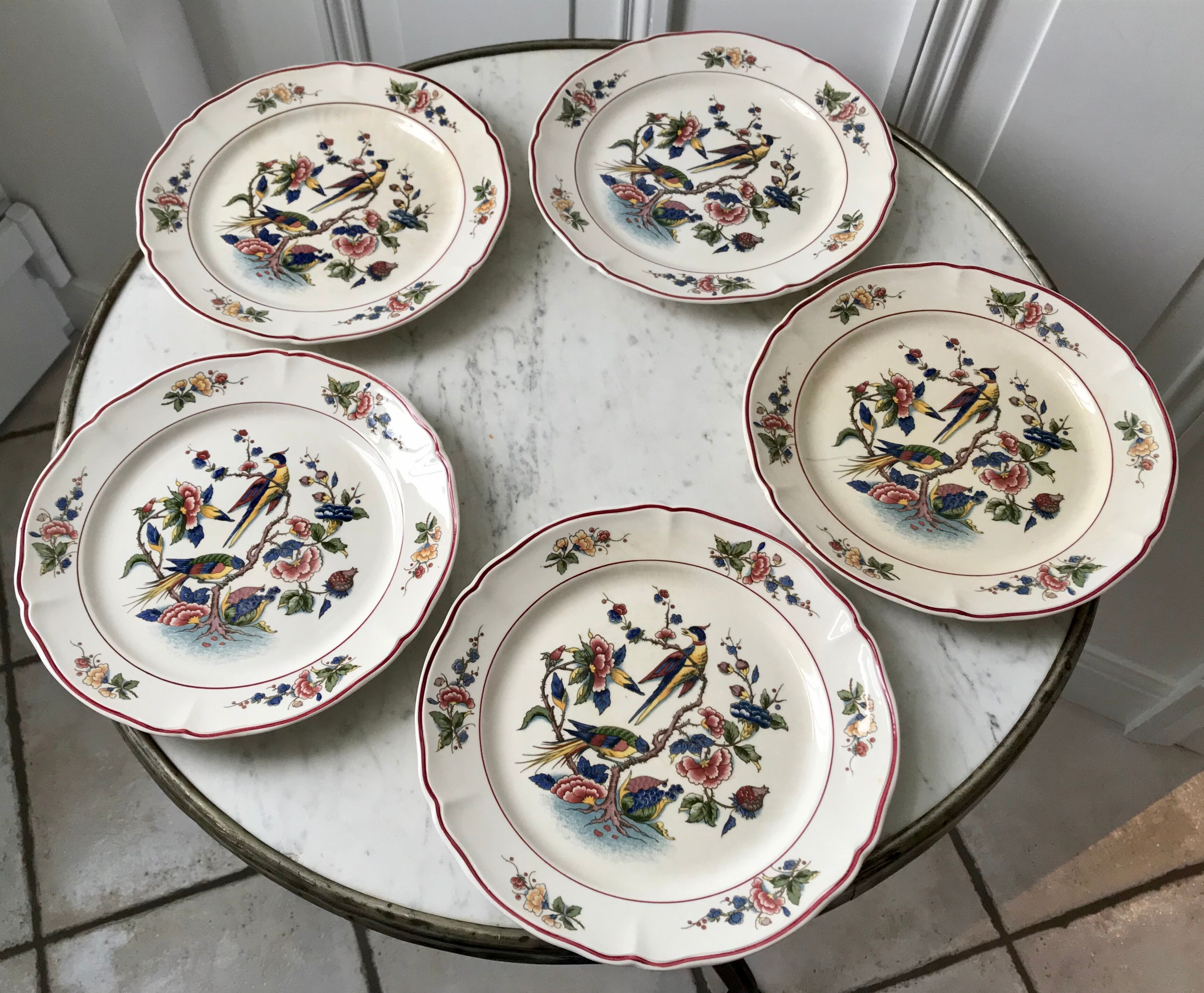 Set of 5 dessert plates Villeroy & Boch model Phoenix 50s-60s