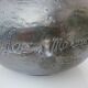 Black metal glazed ceramic bonbonnière, signed Jean Marais Vallauris