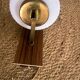 Pair of vintage teak and brass wall lights