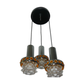 Raak waterfall pendant light, 3 lights, 1970s