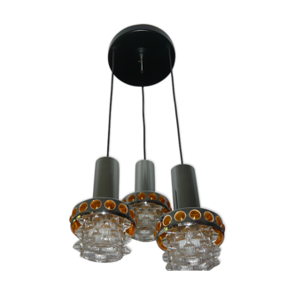 Waterfall pendant lamp, Raak, 3 lights, 70s