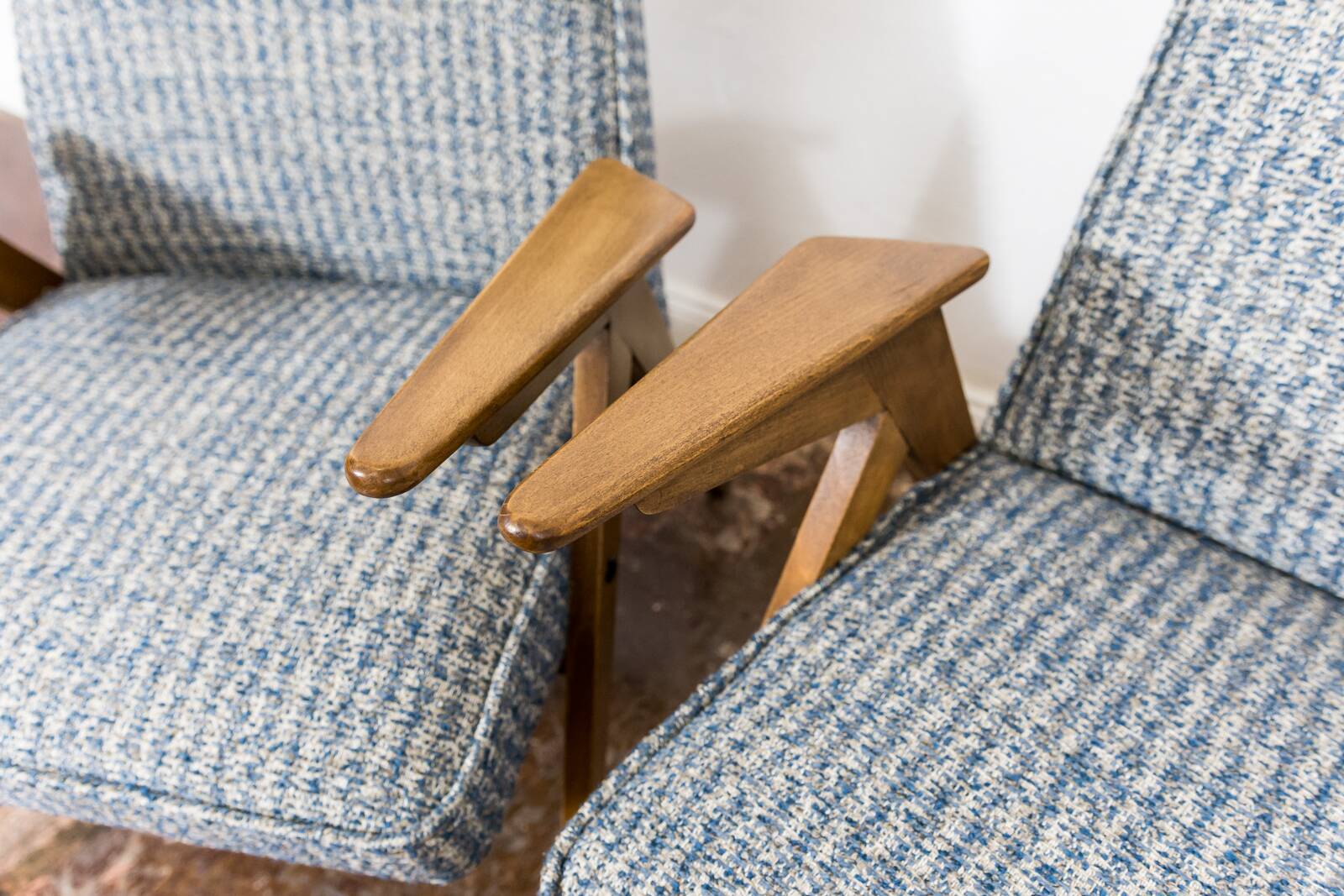 Customizable Pair Of Restored Mid Century "Bunny" Armchairs, 1970's