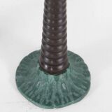 Set of brass candle holders