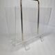Vintage plexiglass and metal magazine holder, 80s