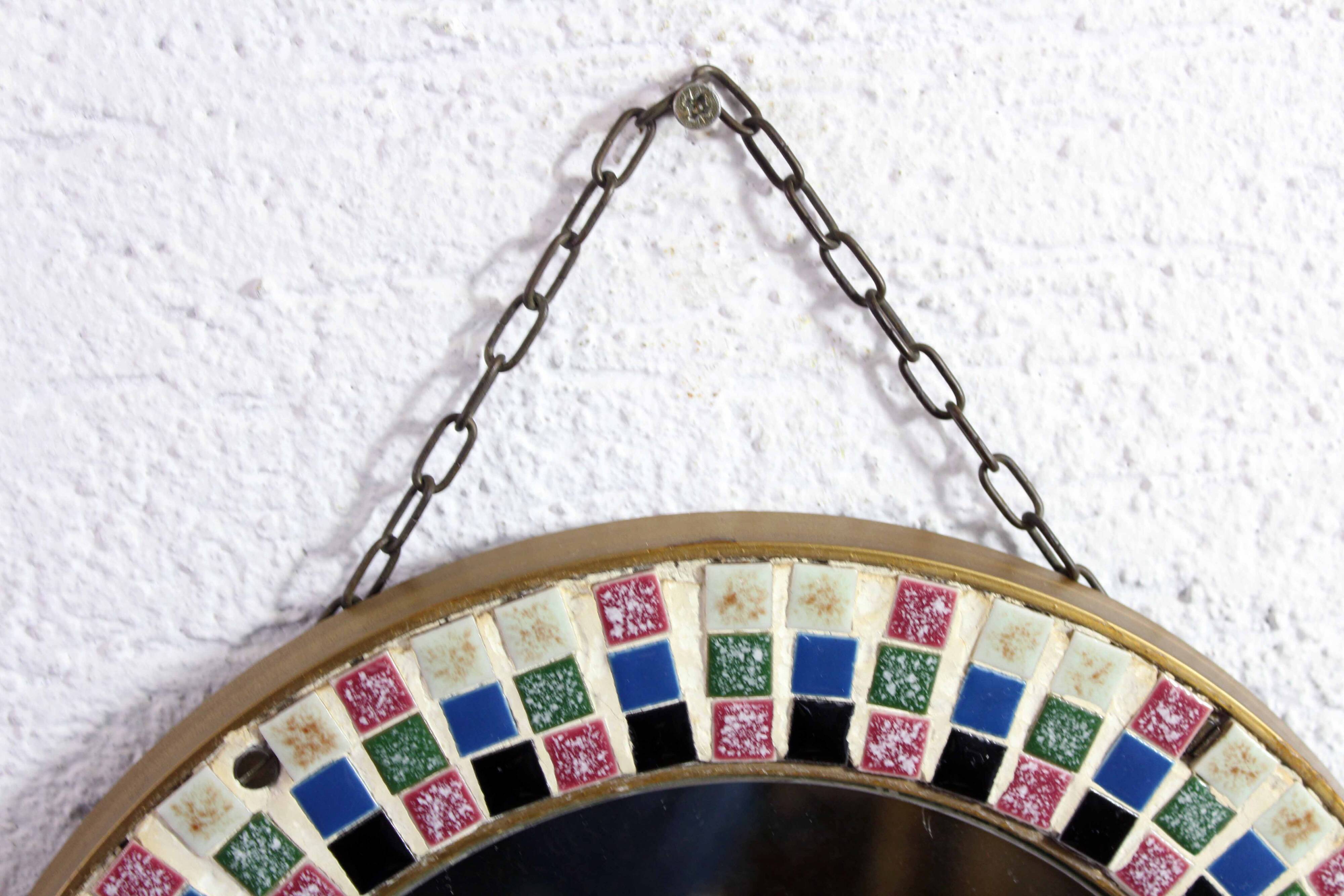 Vintage earthenware mirror 1970