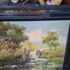 Conti: the walk / Animated landscape of elegant – Oil on canvas signed