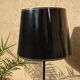 Black metal lamp and brass dore reglable tripod