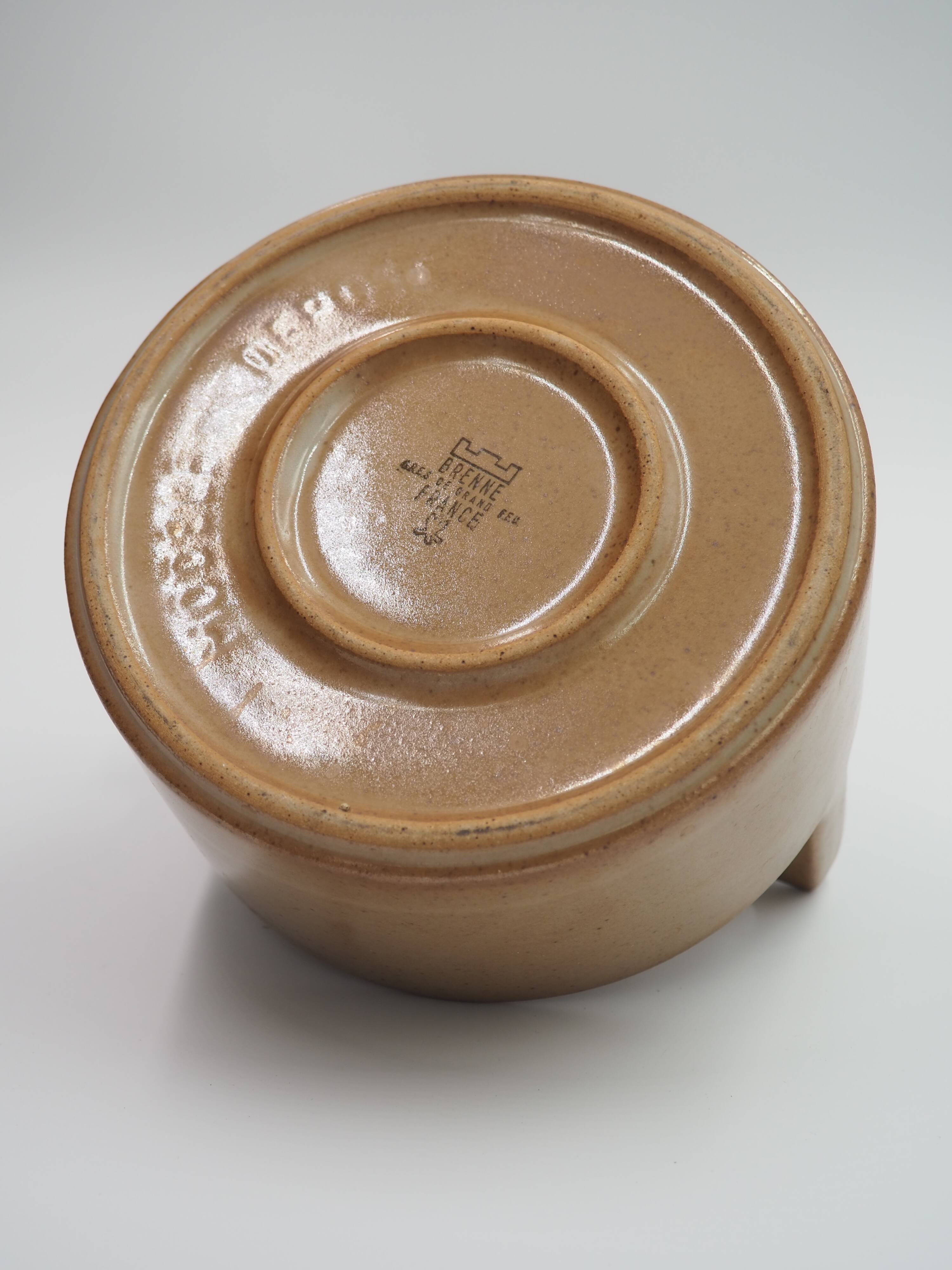 Carafe in beige stoneware Brenne stoneware from high fire France