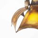 Original Italian torch cut brutalist brass chandelier