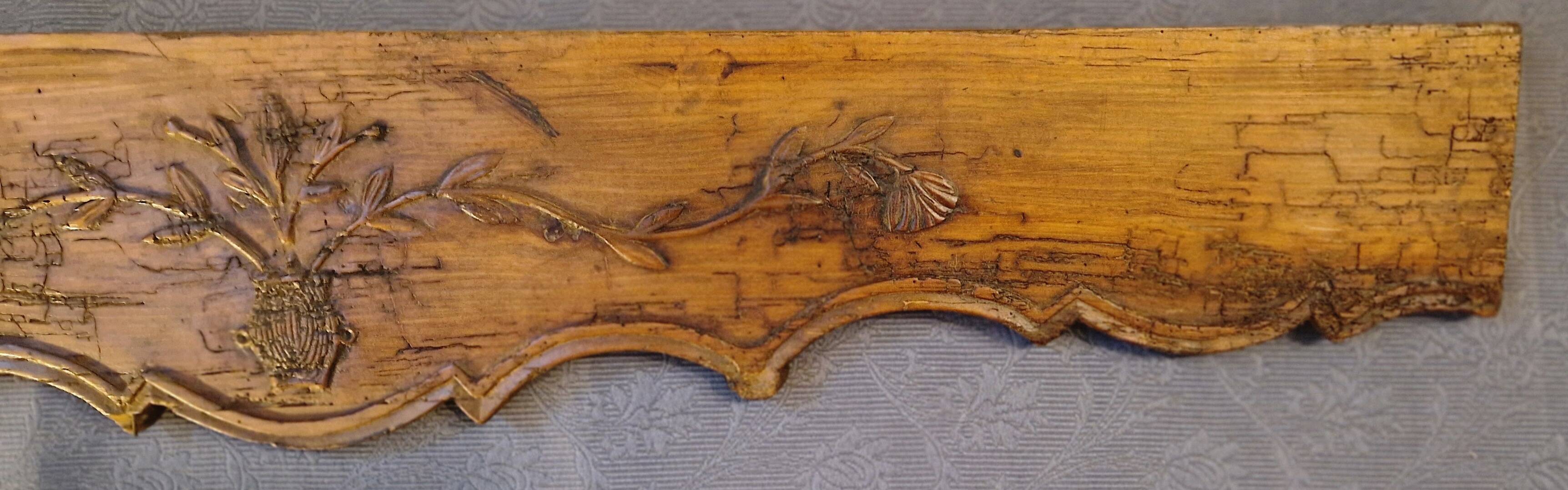 Panelling, ornamental pediment interior, 19th century.