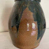 Flamed glazed jar