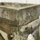1950s faux wood cement planter, old water mill