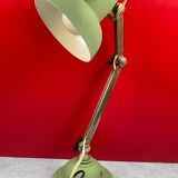 Old and authentic super chrome workshop lamp with 2 arms, ≃ 45 cm