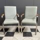 Unique Chrome and grey leather chairs made on demand 1980s