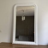 Louis Philippe mirror from the late 19th century. 140x85. White.